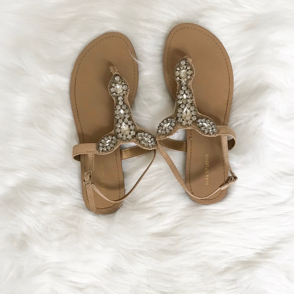 Max Studio Rhinestone Sandals - Picture 2 of 4